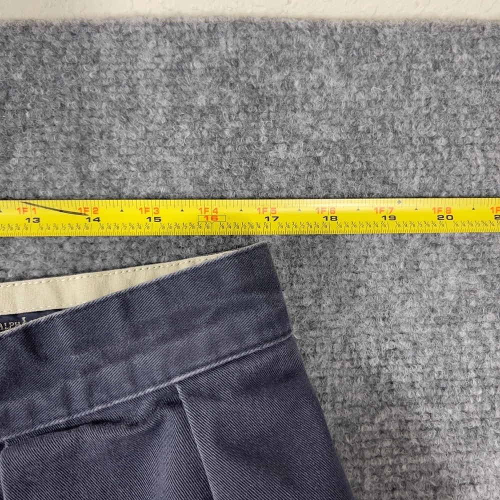 Polo Ralph Lauren Andrew Pant Mens 34 Navy Blue Pleated Chino Trousers Baggy - Picture 3 of 9